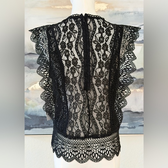 NWT Zara Black Lace Top - Picture 7 of 16